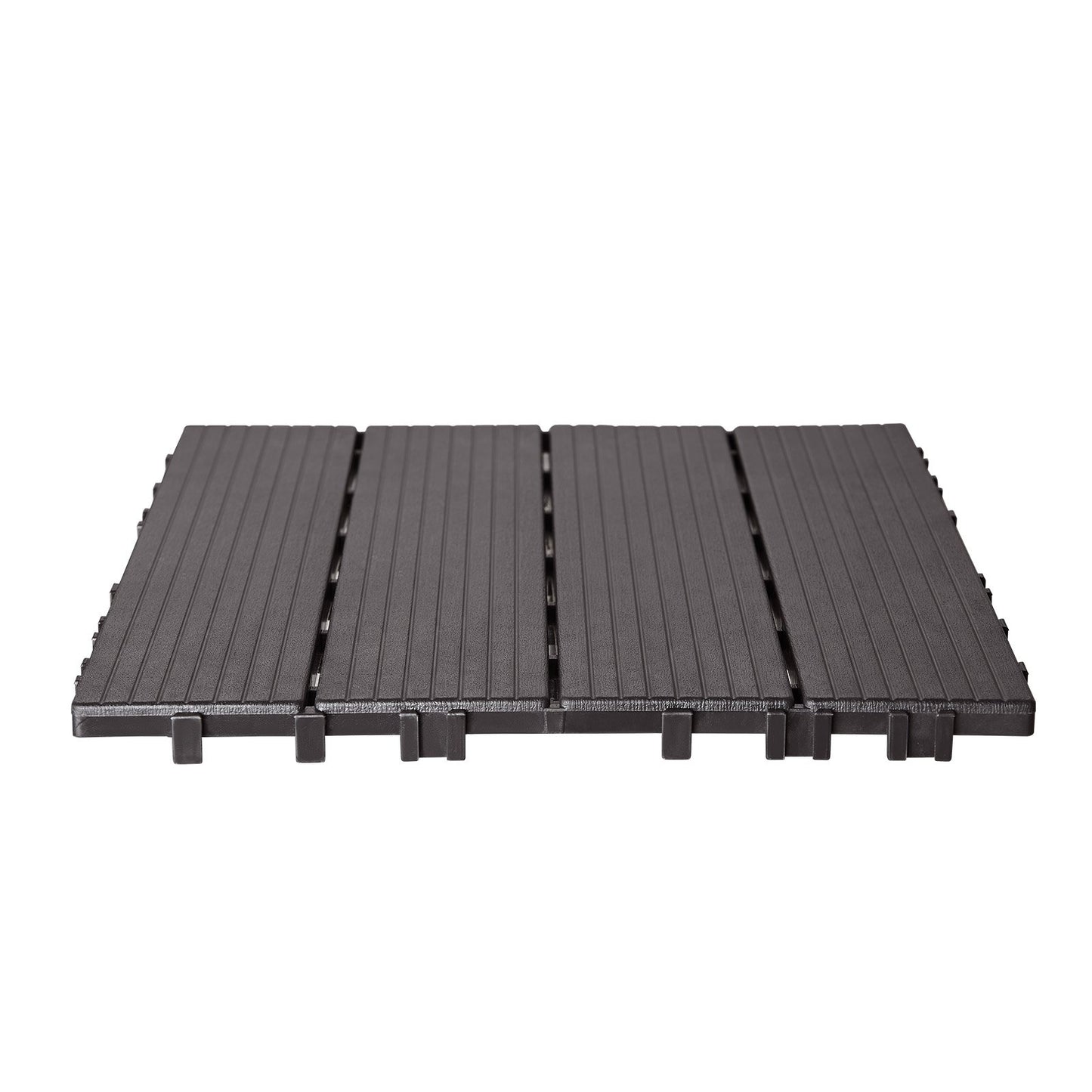 Interlocking Deck Tiles 54 Pack 12"x12" Vattentät för veranda mörkbrun