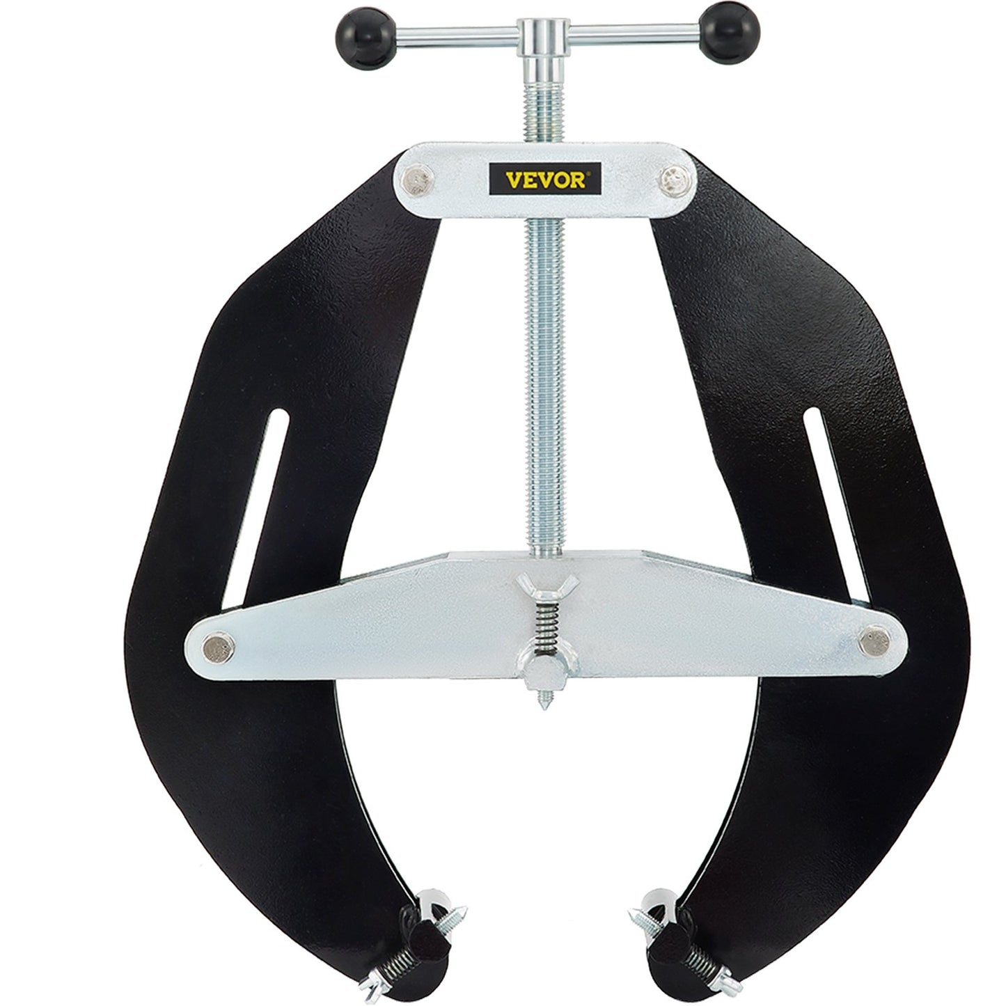 Pipe Clamp, 5 to 12 in, High Strength Ultra Clamp with Quick Acting Screws, Steel Pipe Alignment Tool with Lightweight Design, Black