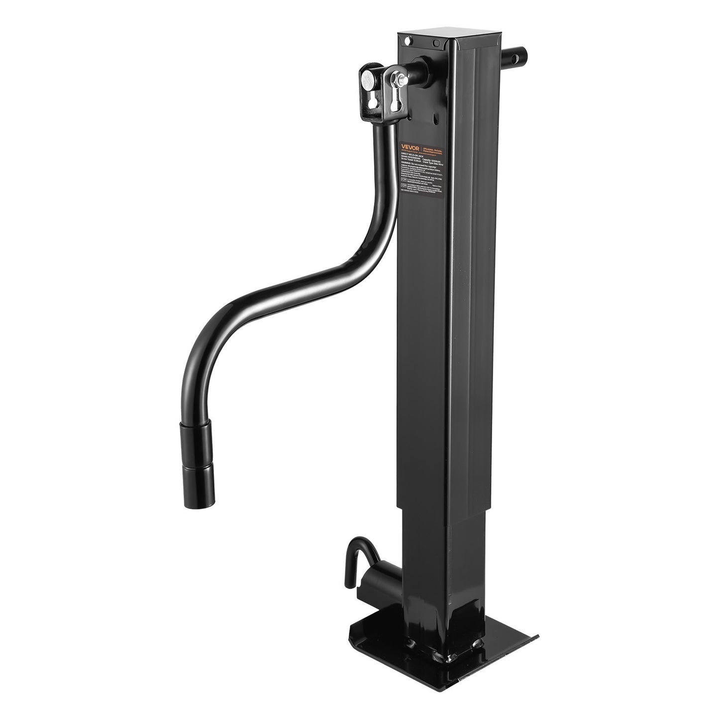 Trailer Jack, 12000 lbs Dynamic Load Capacity, Weld-on Pipe-Mount Swivel Trailer Jack with Ergonomic Handle, 12.6-inch Vertical Travel, Suitable for RV, Horse, Utility, Camping, Yacht Trailers