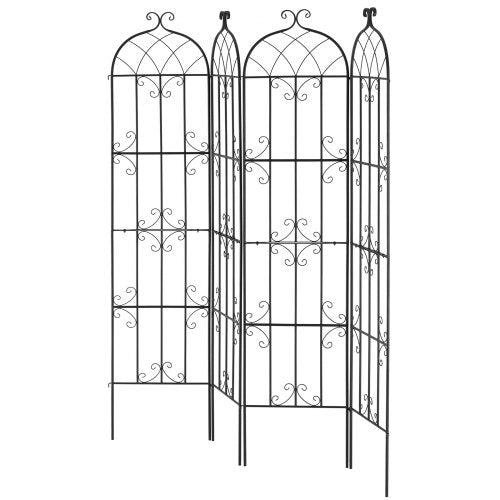 4-pack metall trädgårdsspaljé för klätterväxtstöd 87x20 i rostsäker