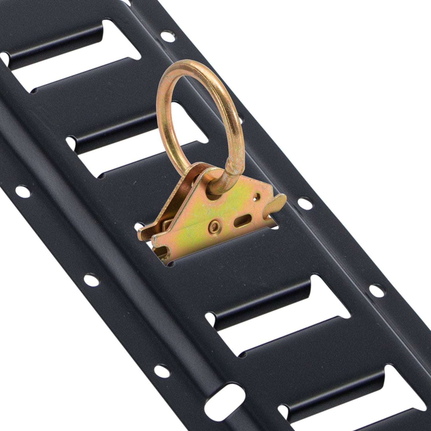 E-Track-Zurrschienen-Kit, 30-teiliges 5-Fuß-E-Track-Set enthält 4 Stahlschienen und 2 Einzelschienen und 8 O-Ringe und 8 Befestigungselemente mit D-Ring und 8 Endkappen, Sicherungszubehör für Fracht, Motorräder und Fahrräder