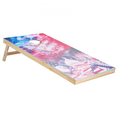 4x60 cm Cornhole Set Portable Wooden Cornhole Game with 8 Bean Bags