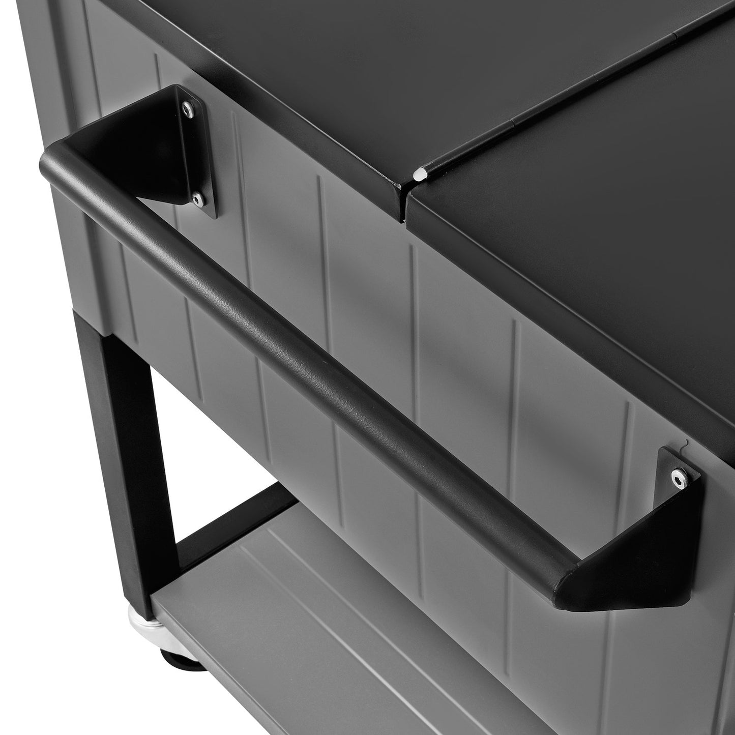 80QT Rolling Ice Chest, Holds up to 50 Bottles / 110 Cans, Portable Patio Party Bar Drink Cooler Cart with Bottom Shelf & Foldable Side Shelves, Beverage Pool with Swivel Wheels & Bottle Opener