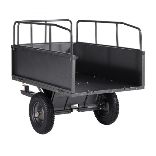 steel dump trailer 17 cubic feet 600 lb for ATV/UTV trailer behind heavy load
