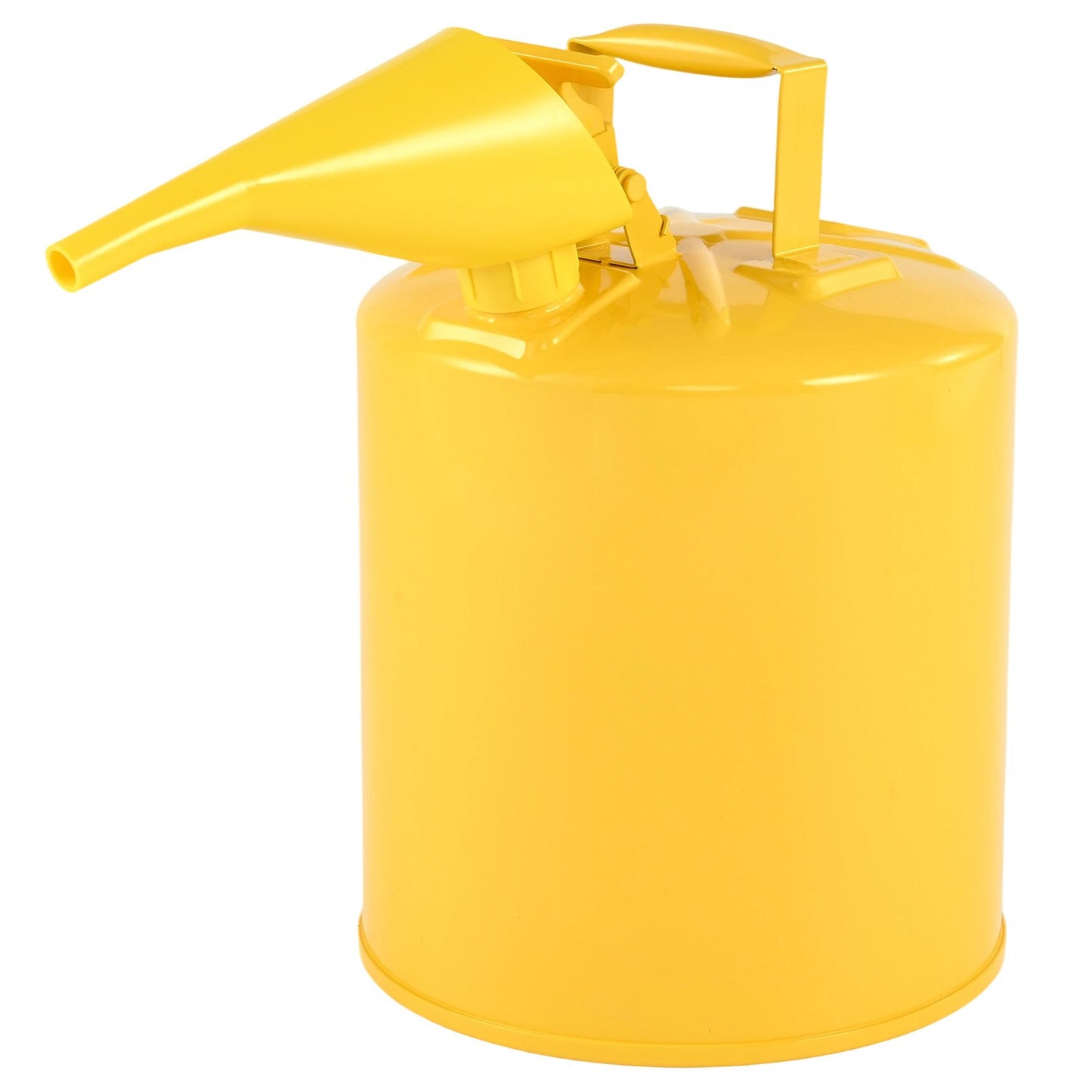 Safety Can, 5 Gallon Type I Yellow Safety Can for Diesel with Stainless Steel Flame Arrester, Self-Closing Lid, and PE Funnel, Carbon Steel Flammable Storage Container with Ergonomic Handle