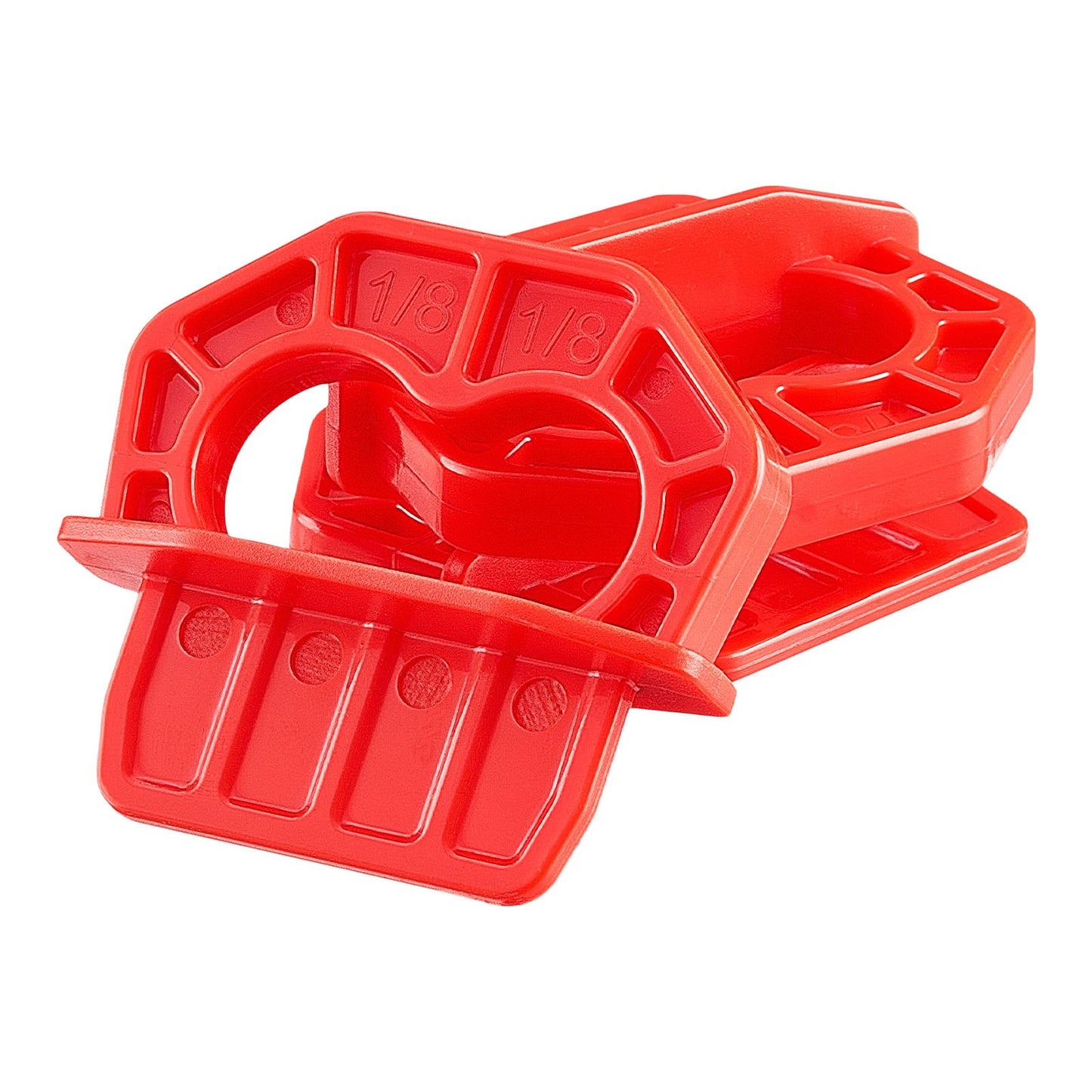 20-Pack 1/8 Inch Deck Board Spacers, Bright Red Gap Jig Rings for Easily Spotting, Easy Pull, ABS Decking Jig Spacing Tool for Composite, PVC, Hardwood, Pressure-Treated Planks, Terrace, Garden