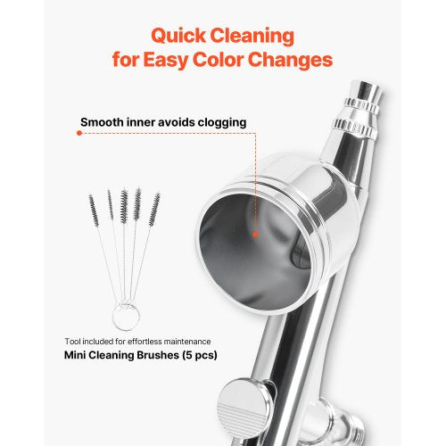 Airbrush Kit Luftborste Kit 1/6 HP Luftkompressor 3 Airbrushar 3 Munstycken 2 Fläktar | EU