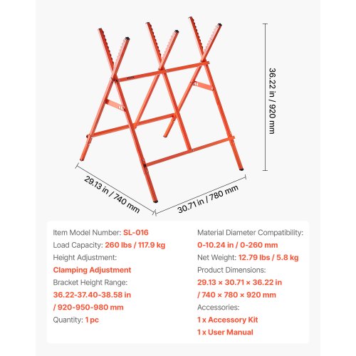 Sägeböcke 2er-Pack Arbeitsböcke Schwerlast 112 kg Tragkraft Höhenverstellbar | EU