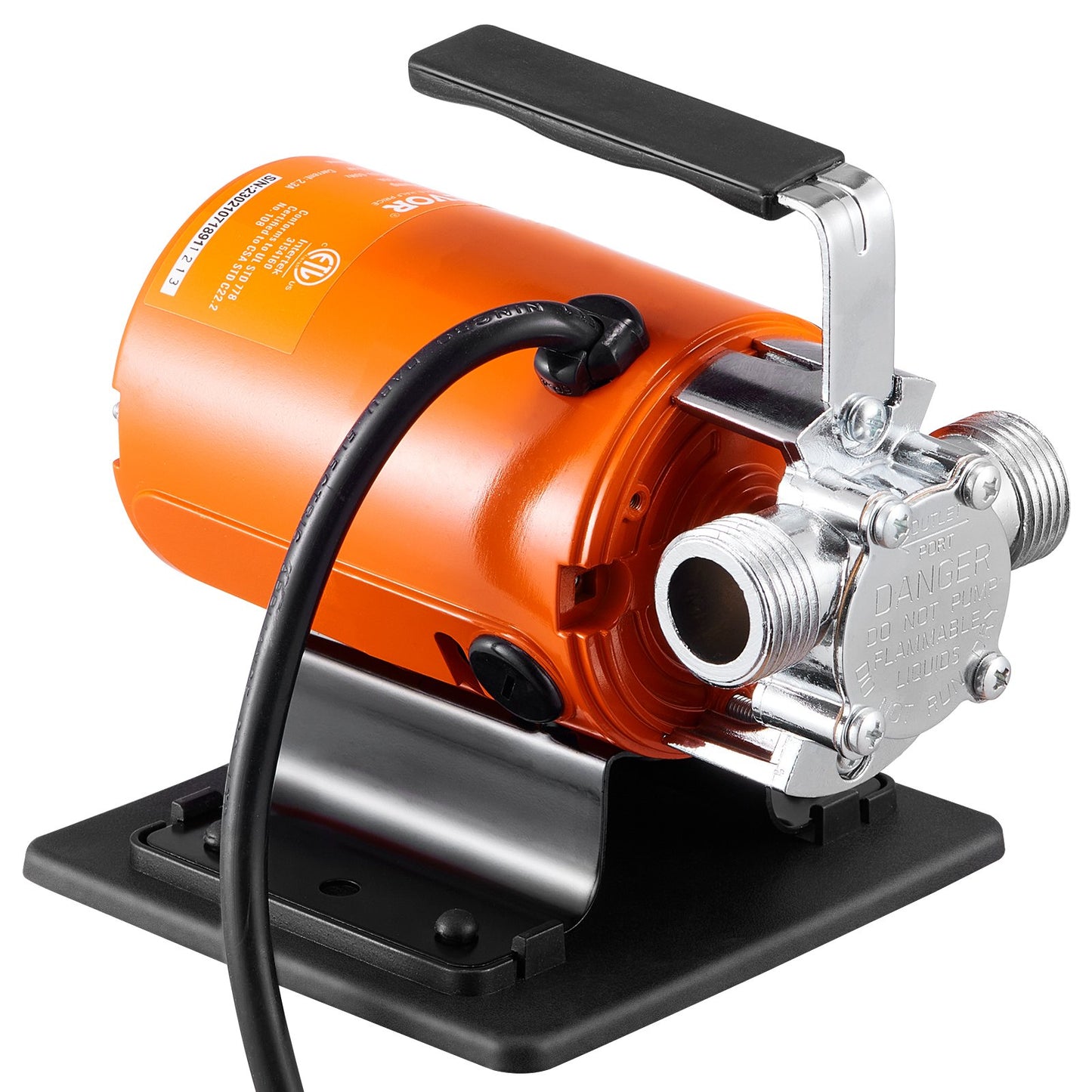 Water Transfer Pump, 120V AC 360 GPH 1/10 HP, Portable Electric Utility Pump with 6 ft Suction Hose Kit, Carbon Brushes, Impeller, Suction Strainer, for Garden, Rain Barrel, Pool, Pond, Aquarium