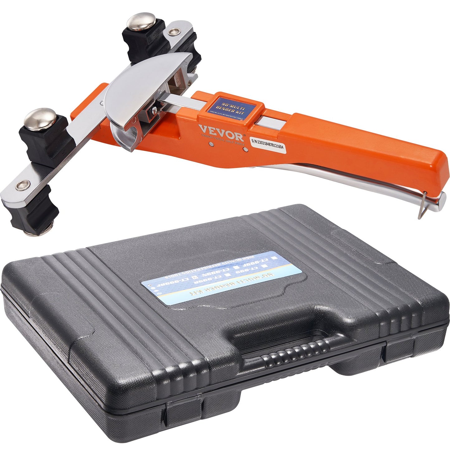 Pipe Tube Bender, 1/4"-7/8" Ratchet Pipe Bender, 90° Forward/Backward Pipe Bending Tool with 7 Nozzles for HVAC Air Conditioning Refrigerator Repair