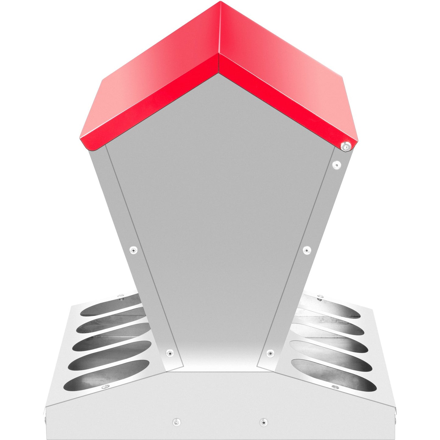 Galvanized Poultry Feeder 25lbs Capacity Chicken Feeder No Waste 22lbs Chicken Feeder with Lid 11.75x11.75x15.75in Chicken Feeder and Water for 10 Chickens Automatic Poultry Feeder Outdoor