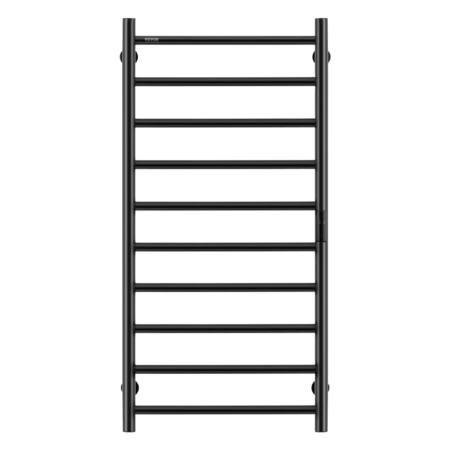 10-Bar Towel Warmer Rack Wall Mounted Heated Towel Rack for Bathroom Black