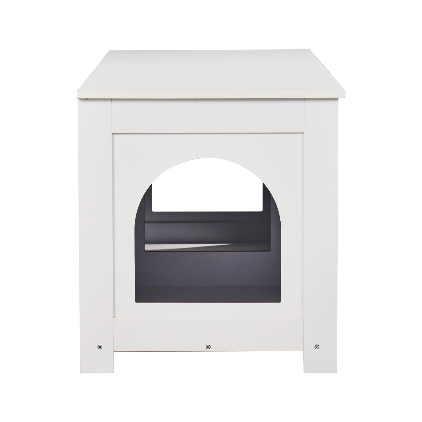 Katzentoilettengehäuse Holz Katzenstreu Möbel versteckt 2 Zimmer Weiß