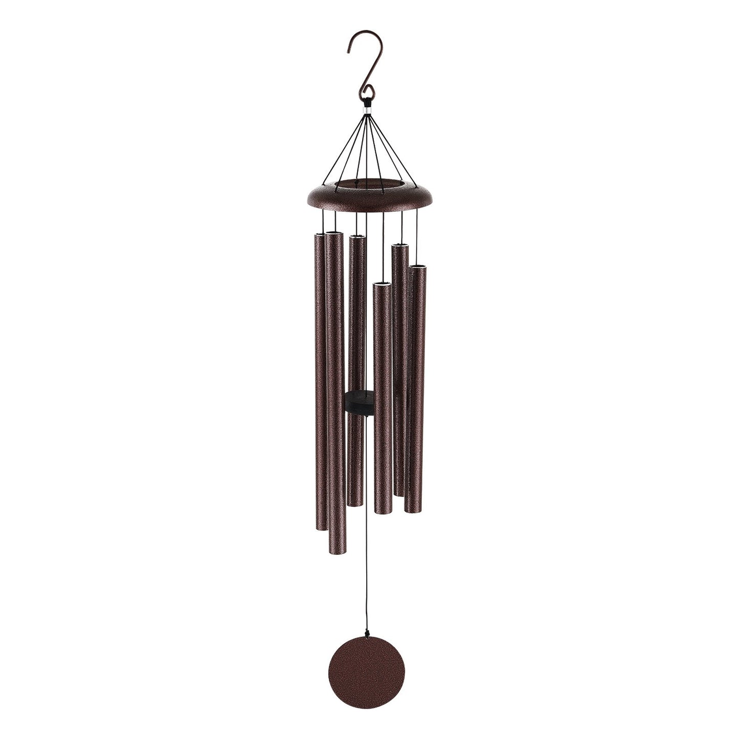 Wind Chimes for Outside, 45 in, Deep Tone Wind Chimes with 6 Tubes, Unique Large Memorial Wind Chimes for Anniversary, Amazing Outdoor Decor for Your Patio, Porch, Garden and Backyard, Bronze