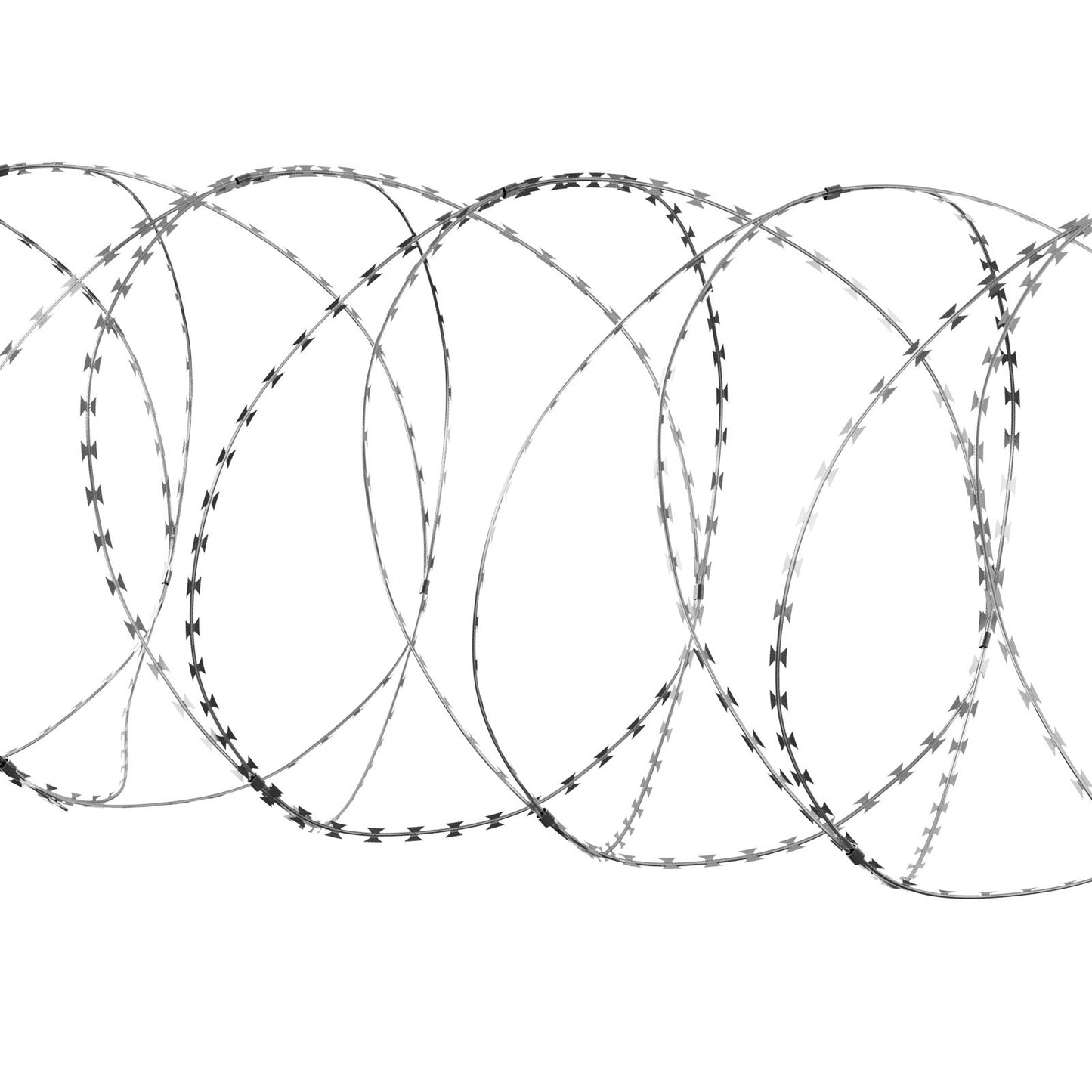Razor Wires, 147 ft Razor Barbed Wire, 3 Rolls Razor Wire Fencing Razor Fence, Double Spiral Razor Ribbon Barbed Wire Galvanized Razor Wire Fence, Rolls Razor for Garden