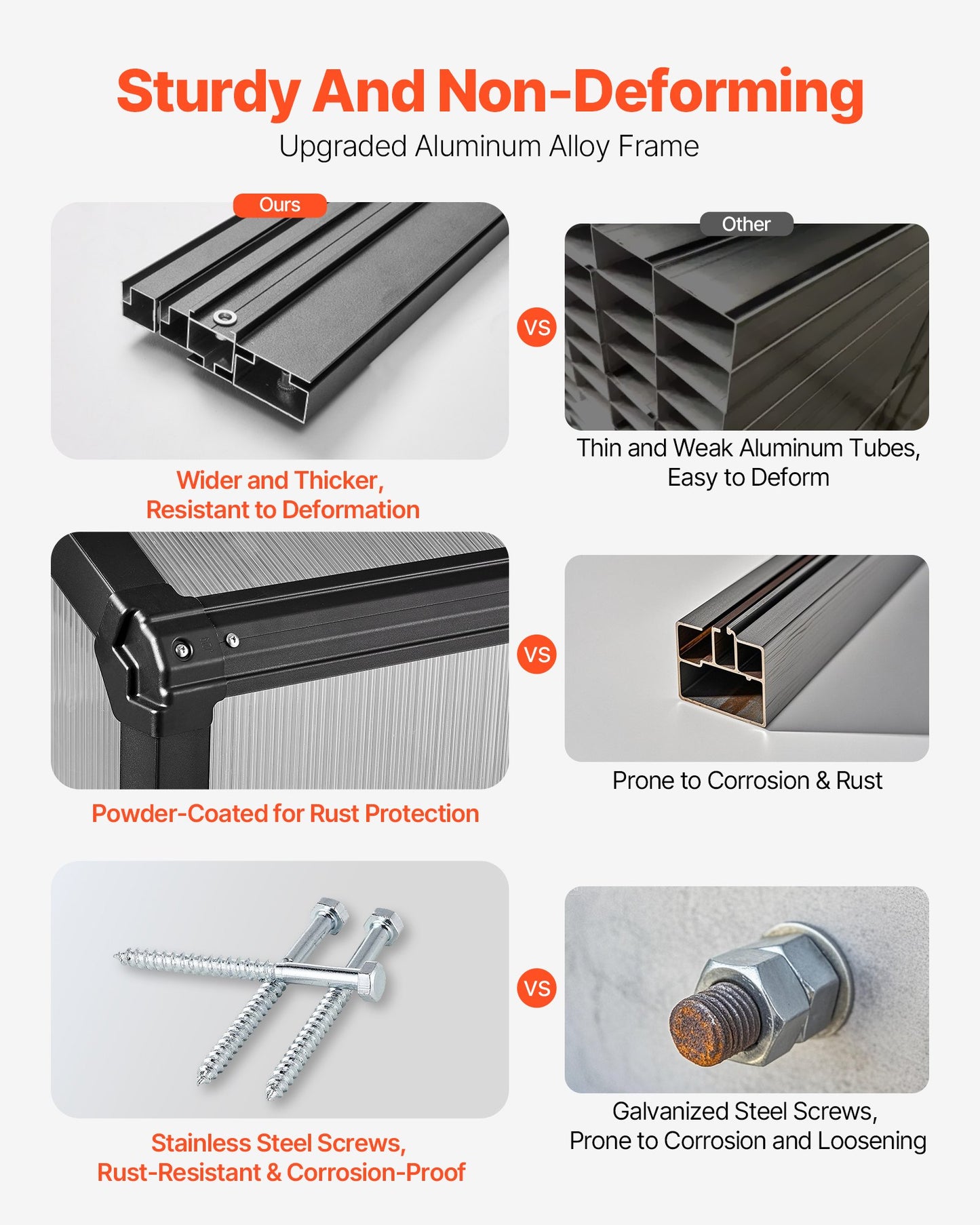 Polycarbonate Greenhouse, 8 x 12 Ft, Outdoor Greenhouse with 2 Vent Windows, Pavilion Styled Greenhouse with Hinged Door, Aluminum Large Walk-in Greenhouse Kit for Outside Garden Backyard