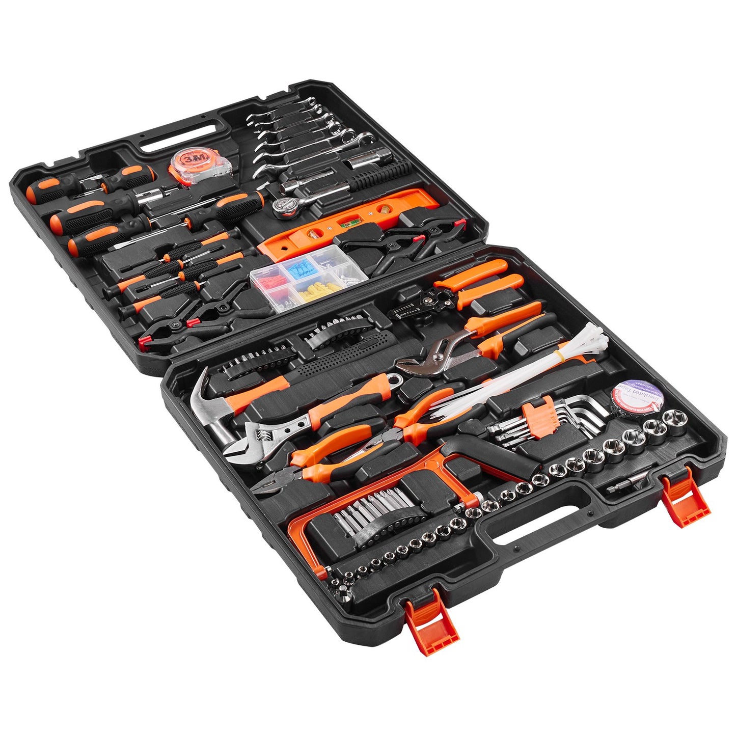 Tool kit 216 pieces general household hand tool set with portable tool bag