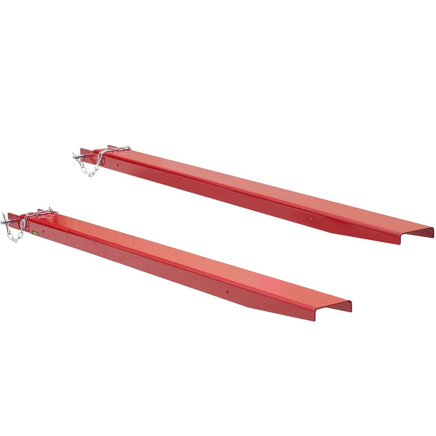 Pallet Fork Extensions, 82" Length 4.5" Width, Heavy Duty Carbon Steel Fork Extensions for Forklifts, 1 Pair Forklift Extensions with Pins, Forklift Fork Attachments for Forklift Truck, Red