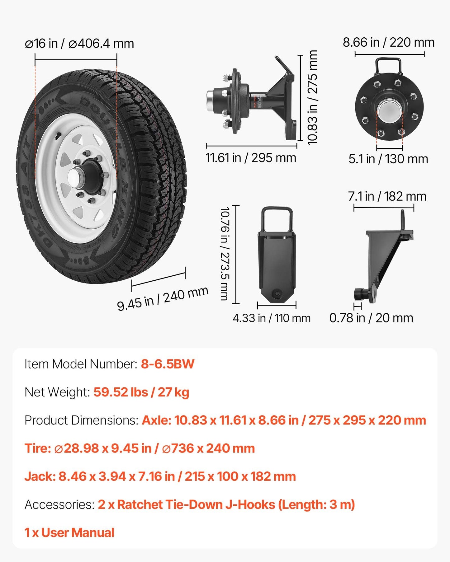 Shipping Container Wheels 8-Lug Wheels Kit, Heavy Duty Shipping Container Accessories with Ratchet Tie Down-Moves 20 ft - 40 ft, Secure Transport for Dock, Warehouse, Construction Site, Black