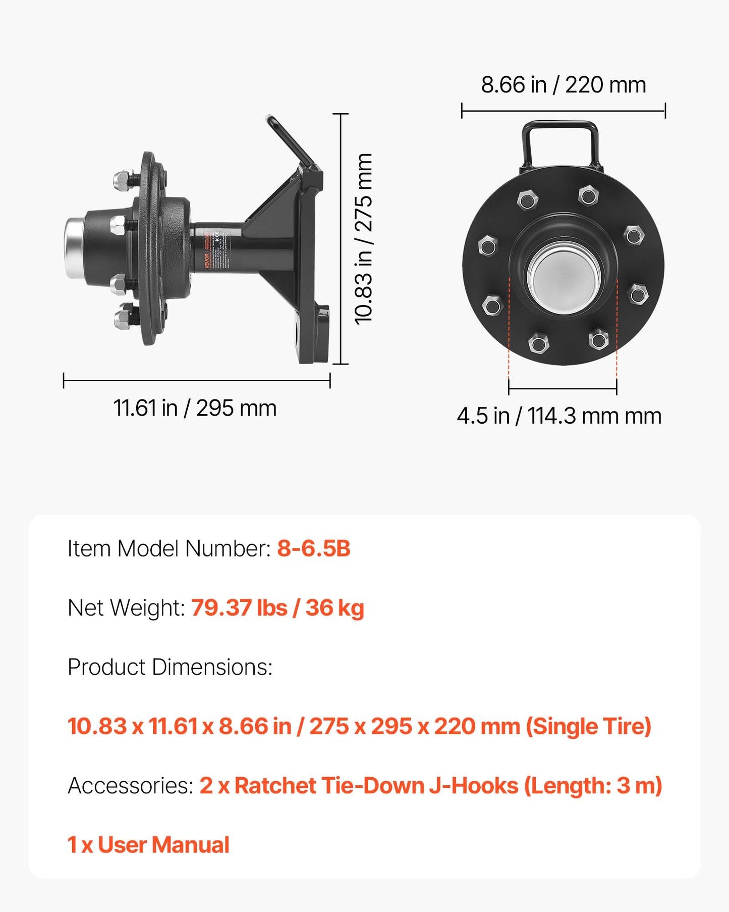 Shipping Container Wheels 8-Lug Wheels Kit, Heavy Duty Shipping Container Axle with Ratchet Tie Down-Moves 20 ft - 40 ft, Secure Transport for Dock, Warehouse, Construction Site, Black