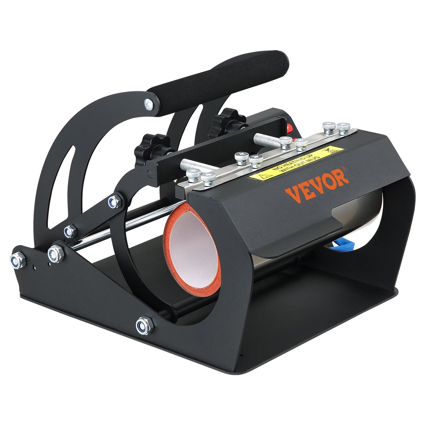 Tassen-Hitzepresse, 11 oz/11,5 cm und 20 oz/22 cm, zwei Platten, LCD-Tassenpresse mit abnehmbaren Transfer-Sublimationsmatten, DIY-Presse für schmale Kaffeetassen, Kieselgeldruck, Schwarz