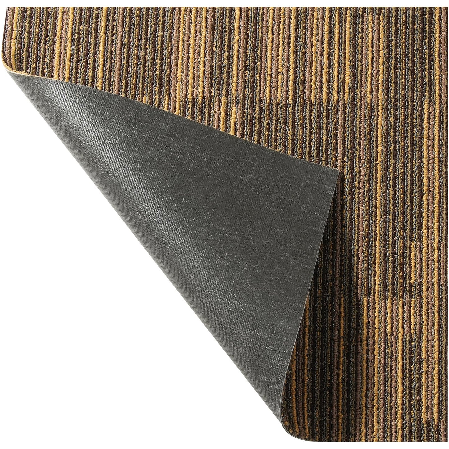 Wiederverwendbare Teppichfliesen, 50,8 x 50,8 cm große Teppichfliesen mit angebrachter Polsterung, weich gepolsterte Teppichfliesen, einfache DIY-Installation für Wohnzimmer und Schlafzimmer (12 Fliesen, gemischtes Braun)