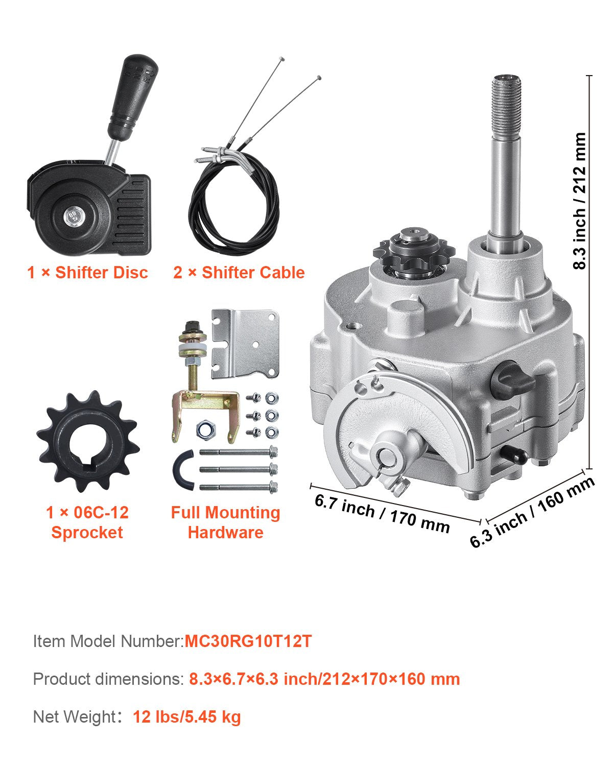Drive Clutch, 2-7HP Engine, 2300 RPM High-Strength Drive Clutch with 3 Shift Modes & Dynamic Balanced Axle, Quick Shift Durable Clutch with Full Accessories, Fit for Kart/Dune Buggies/UTV