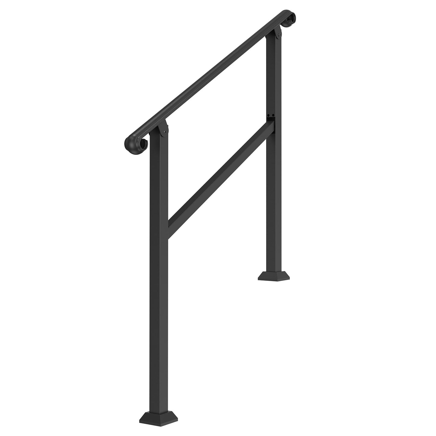 2-3 Step Handrails for Outdoor Steps for Seniors Porch Deck Post