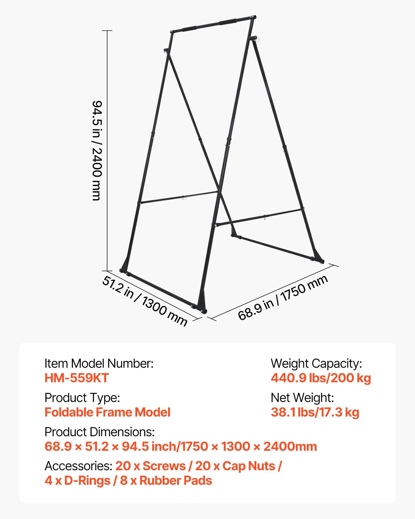 Yoga Stand Frame, Max 440.9 lbs Load Swing Stand, Triangular Structure Yoga Aerial Rig, Aerial Silk Stands with EVA Foam, 4-Level Horizontal & 6-Level Vertical Adjustment, Multi-Functional