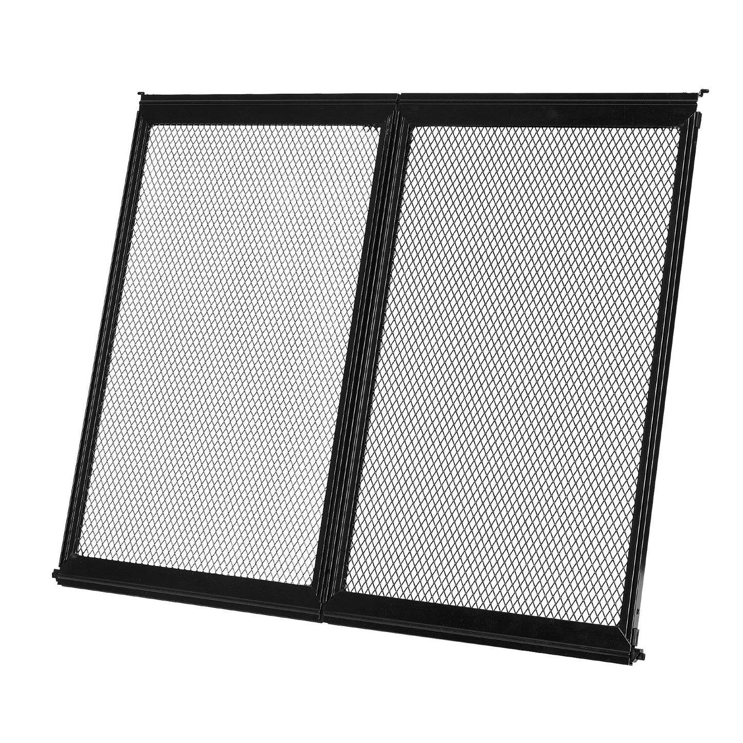RV Screen Door Protector, 24.5 x 20 inch Door Grille, Easy to Install and Disassemble, Reinforced Breathable Protective Mesh, Aluminum Alloy Camper RV Entry Protector for Pet Protection, Black