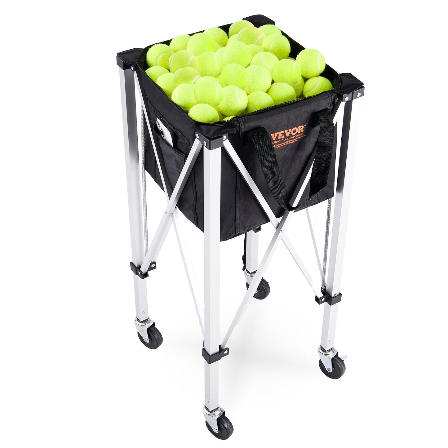 Tennisboll Hopper Basket Undervisning Tennisbollvagn med hjul 180 bollar