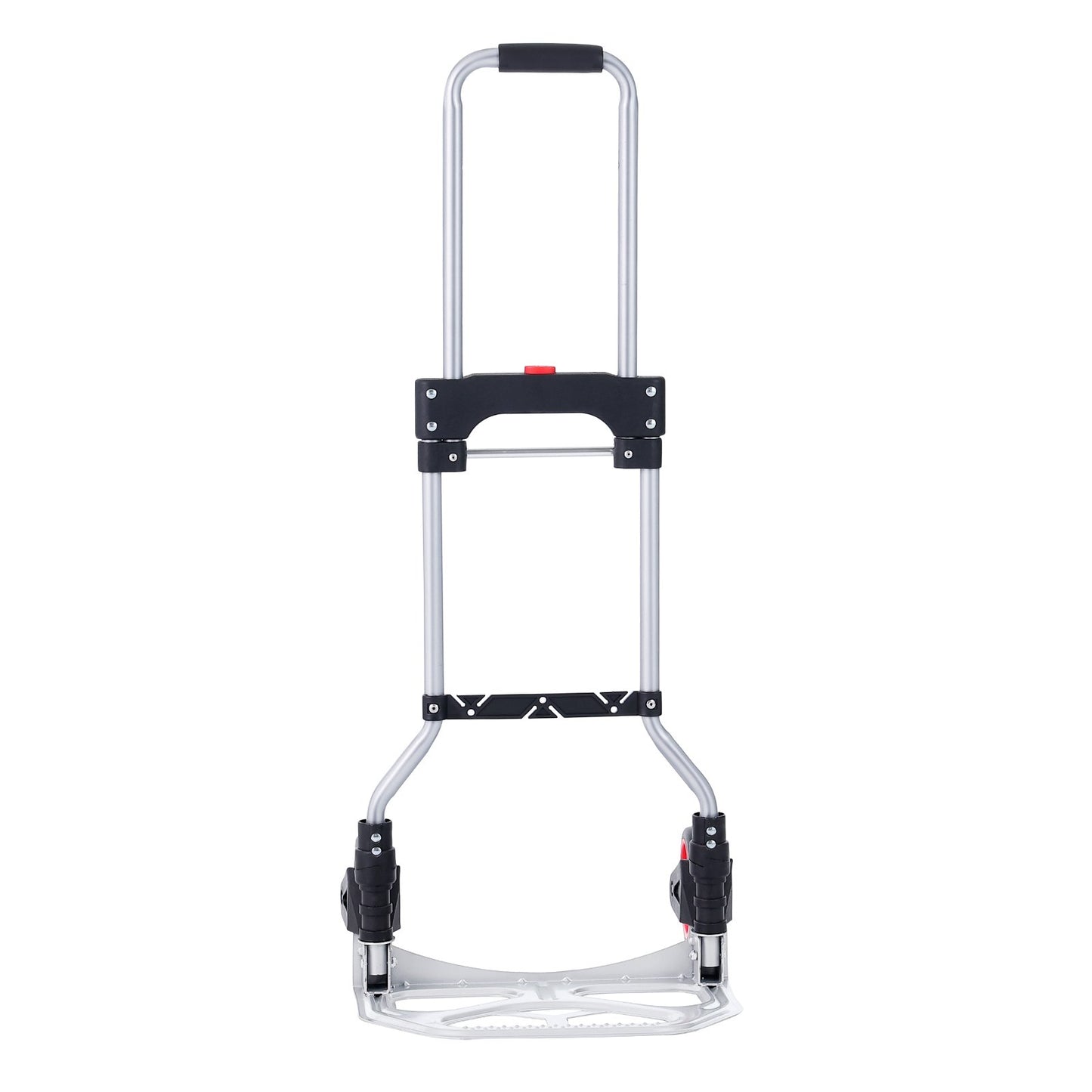Folding Hand Truck and Dolly, 176 lbs Capacity, Aluminum Foldable Cart, Heavy-Duty Luggage Trolley Cart with Telescoping Handle and PP+TPR Wheels for Home, Office, Shopping, Travel