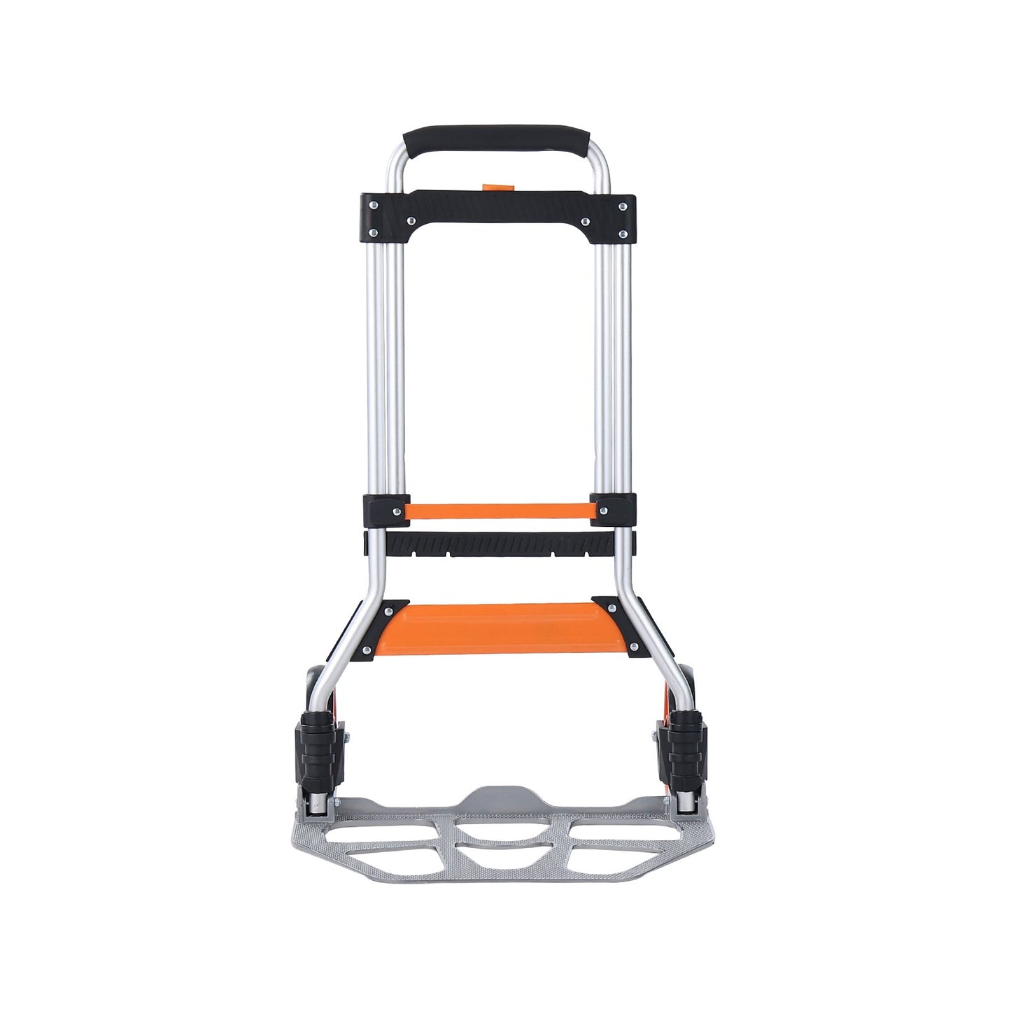 Folding Hand Truck, 275 lbs Load Capacity, Portable Aluminum Cart, Convertible Hand Truck and Dolly with Telescopic Handle and PP+TPR Wheels, Ultralight Super Strong for Moving Warehouse