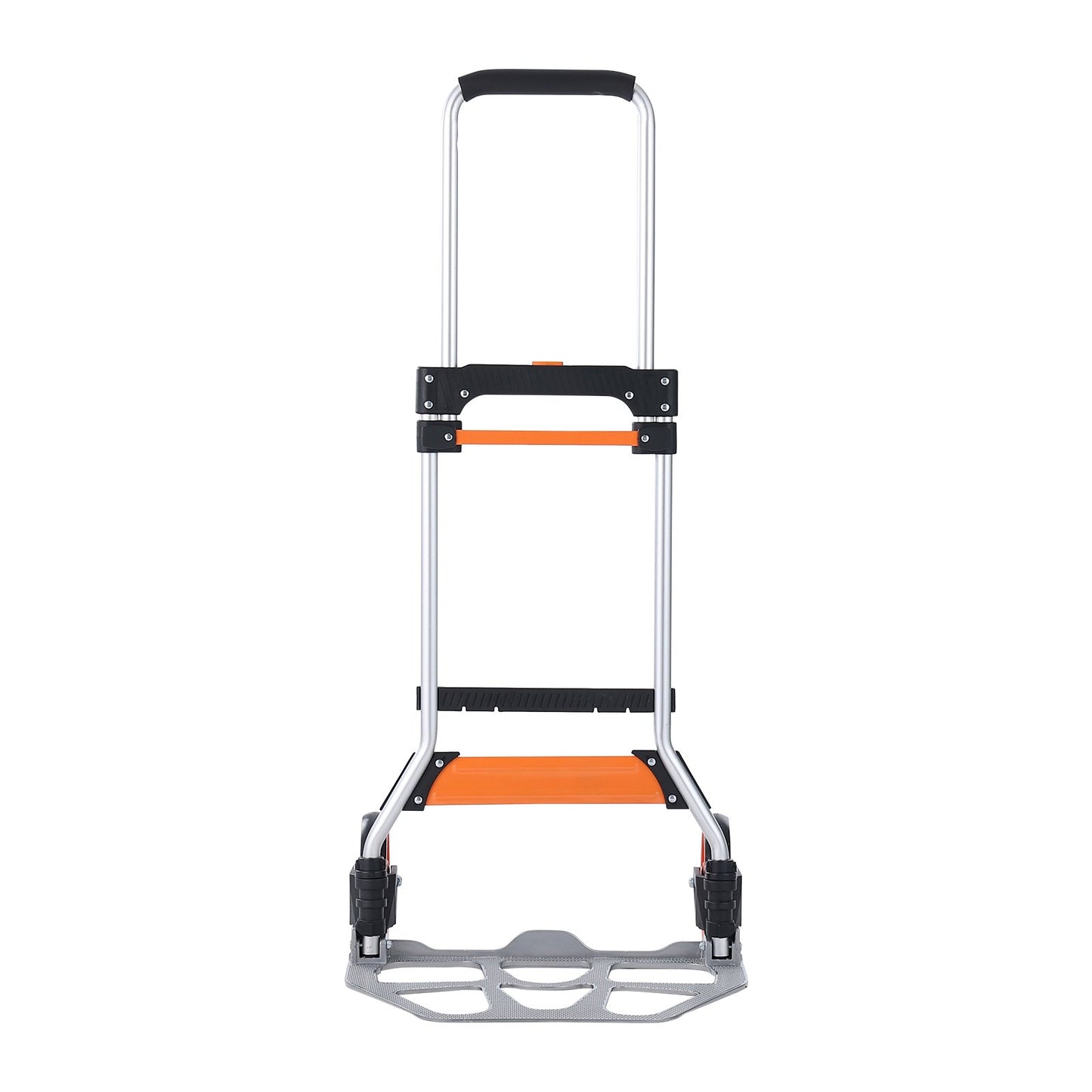 Folding Hand Truck, 275 lbs Load Capacity, Aluminum Portable Cart, Convertible Hand Truck and Dolly with Telescoping Handle and PP+TPR Wheels, Ultra Lightweight Super Strong for Moving Warehouse