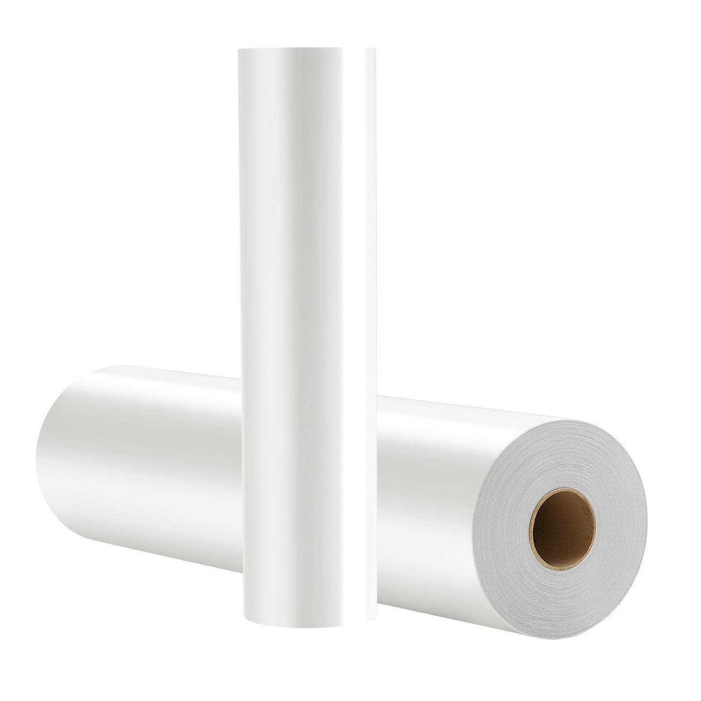 Heat Transfer Vinyl, 12 in x 50 ft, Glossy White HTV Iron on Vinyl Roll, Easy to Cut and Weed, Strong Adhesion, Compatible with Cutting Machines, for Various Materials, T-shirts, Pillows, Hats