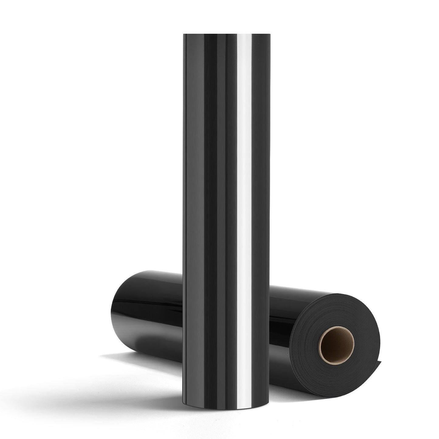 Heat Transfer Vinyl, 12 in x 50 ft, Glossy Black HTV Iron on Vinyl Roll, Easy to Cut and Weed, Strong Adhesion, Compatible with Cutting Machines, for Various Materials, T-shirts, Pillows, Hats