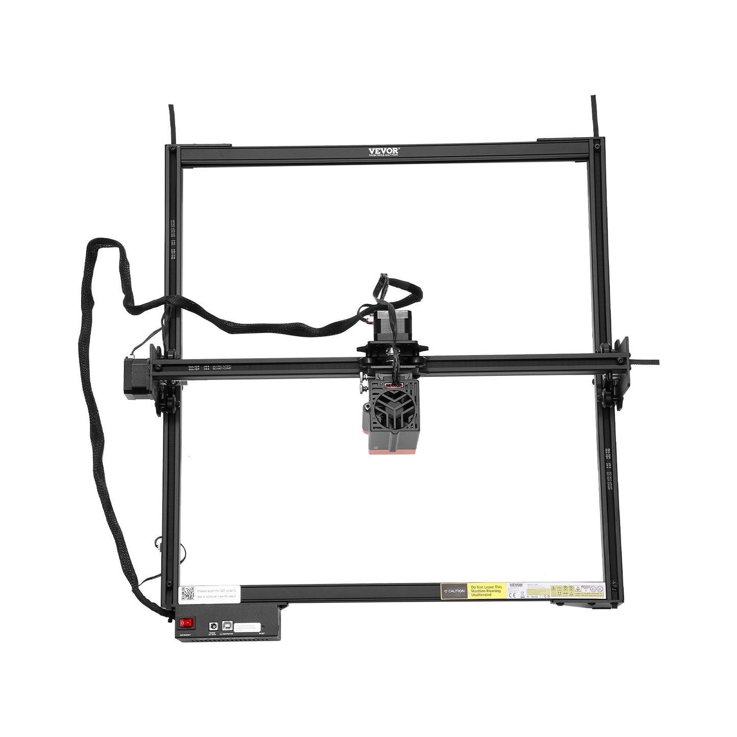 Laser Engraver, 20W Output, Laser Engraving Cutter Machine, 13.7 x 15.7 in/35 x 40 cm Working Area, 10000 mm/min Movement Speed, Compressed Spot with Eye Protection, for Wood, Certain Metal