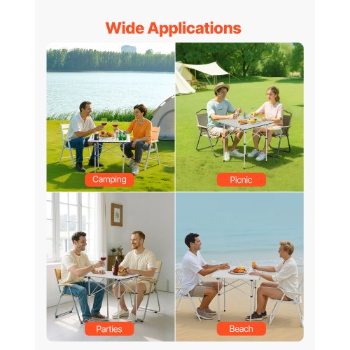 Faltbarer tragbarer Campingtisch aus Aluminium mit Tragetasche für Picknick im Freien | EU
