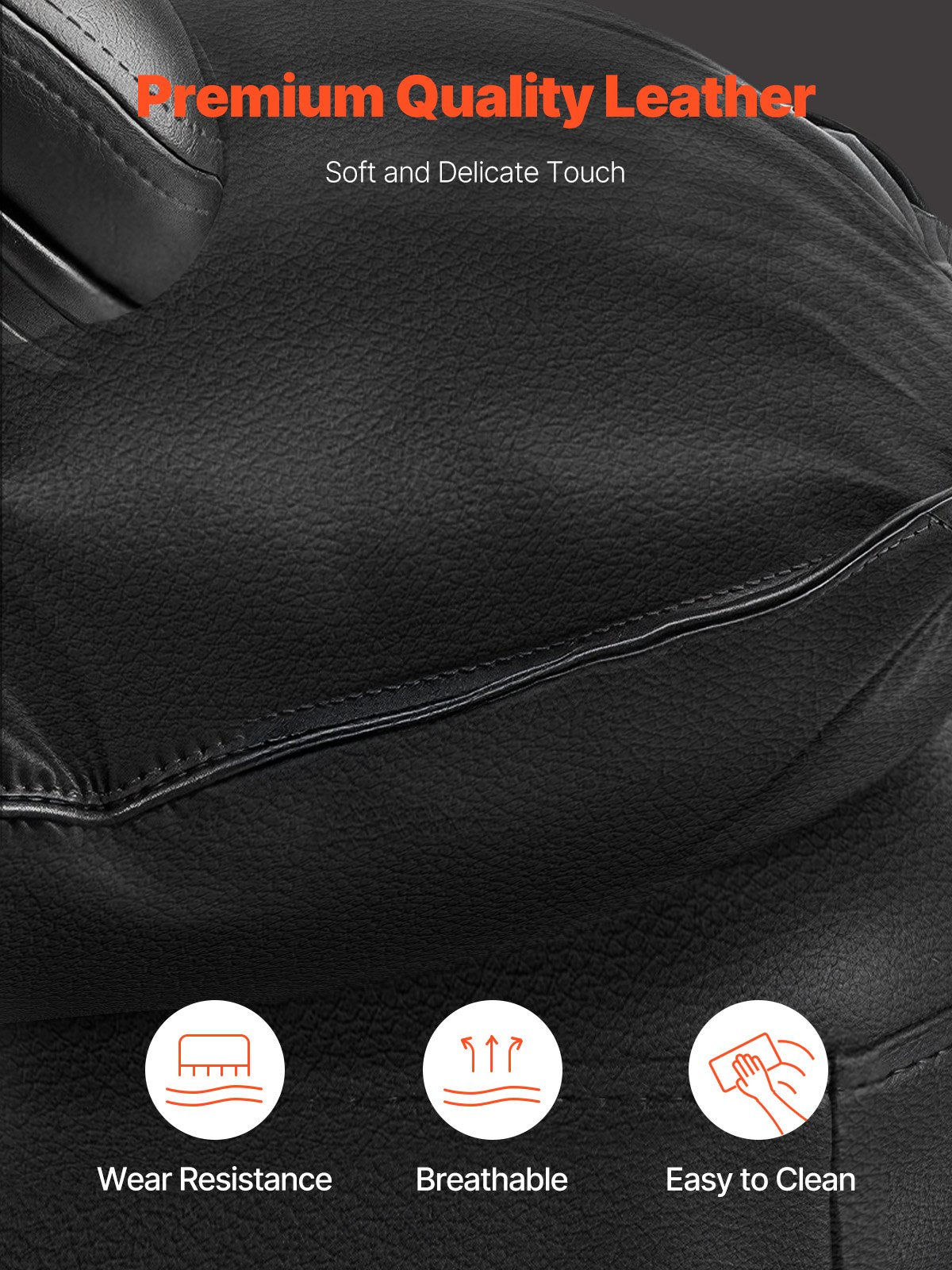 Executive Office Chair with Footrest, 400lb Capacity Office Chair with Lumbar Pillow, Heavy Duty Ergonomic Chair, Height Adjustable PU Leather Reclining Home Office Desk Chairs