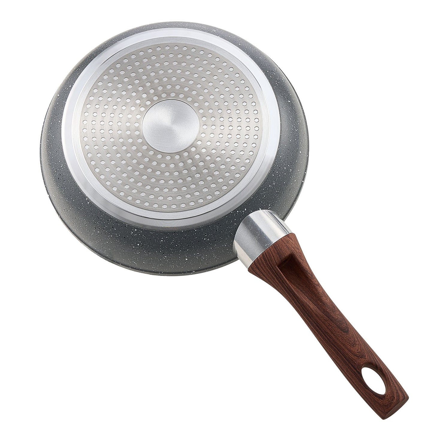 Frying Pan Skillet, Aluminum Egg Fry Pans, 3 Piece Set (9.5, 11, 12 in), Nonsitck Heavy-Duty Skillets with Heat-Resistant Handle, Chef's Kitchen Cookware, for Gas, Electric, Induction, Grey