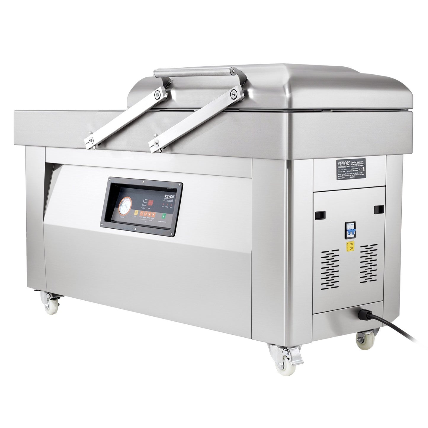 Chamber Vacuum Sealer, 1200W Sealing Power, Vacuum Packing Machine for Wet Foods, Meats, Marinades and More, Compact Size with 23.6 in Sealing Length, Applied in Home Kitchen and Commercial Use