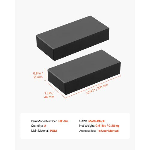 2-pack ledstångskopplingar, platta förlängningstillbehör för trappräcken, POM-ledstångskopplingsbeslag för rektangulärt kabelräcke, däckkabelskenesystem utomhus, mattsvart, HT-04 | EU