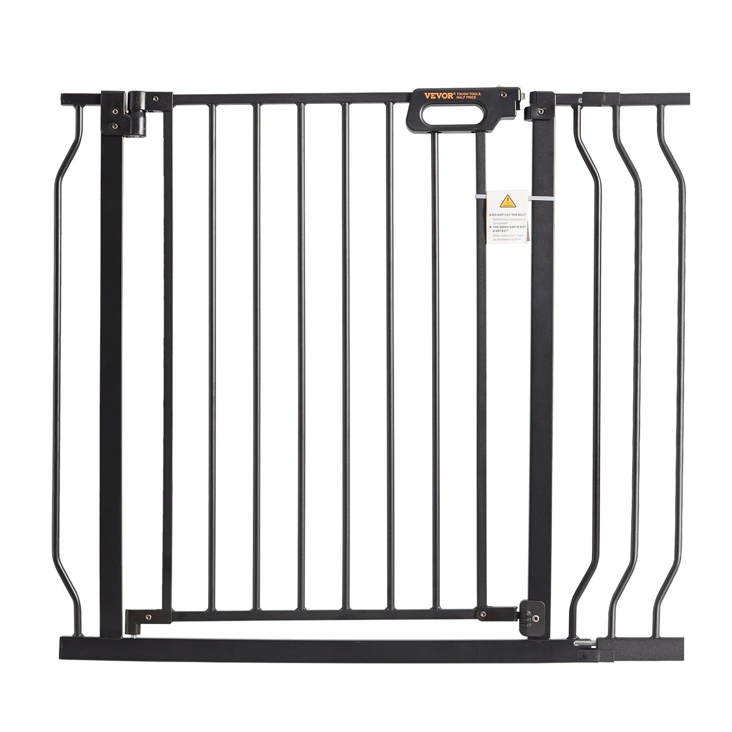Baby Gate, 29,5"-39" extra bred, 30" hög, hundgrind för trappor dörröppningar och hus, Easy Step Walk Thru Auto Close Barnport Pet Security Gate med tryckmonteringssats och väggmonteringssats, svart
