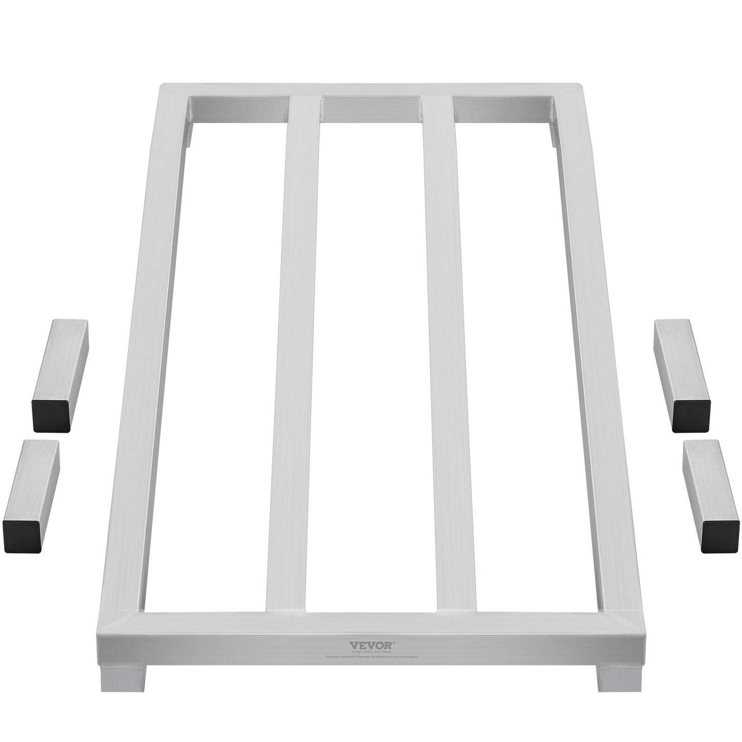 Aluminum Dunnage Rack, 48” x 20” Commercial Food Floor Rack, 8” Off the Floor, 1800 lbs Capacity All-Welded Aluminum Storage Rack, for Storage in Restaurants, Kitchens, Garages and Vehicles