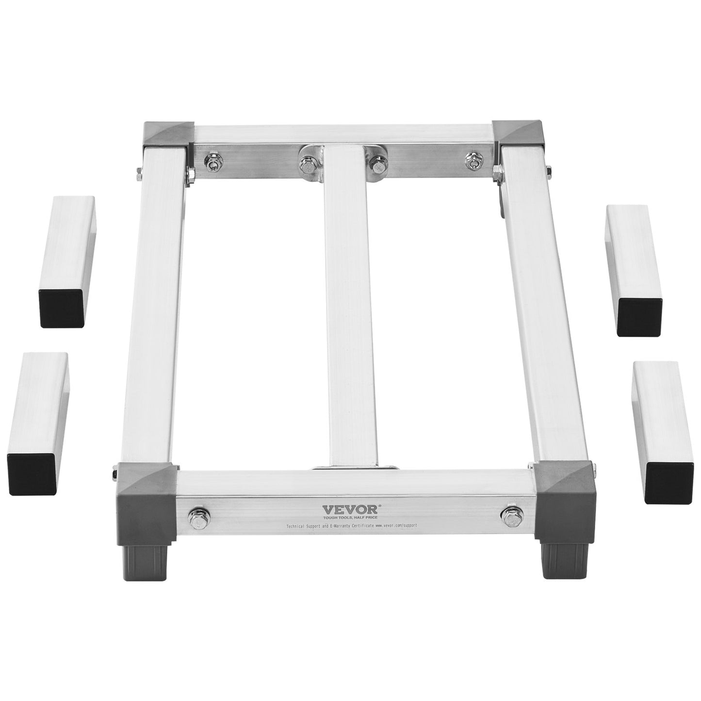 Aluminum Dunnage Rack, 24” x 14” Commercial Food Floor Rack, 8” Off the Floor, 1000 lbs Capacity Adjustable Aluminum Storage Rack, for Storage in Restaurants, Kitchens, Garages and Vehicles