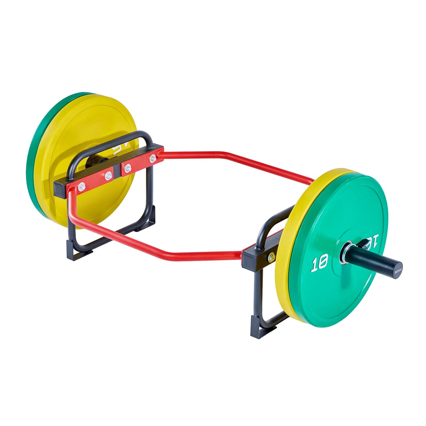 Trap Bar Hex Bar, 2-Inch Hex Barbell, 500 LBS Capacity Shrug Bars, Weightlifting and Strength Training Equipment, Home Gym for Squats, Deadlifts, Shoulder Presses, Red