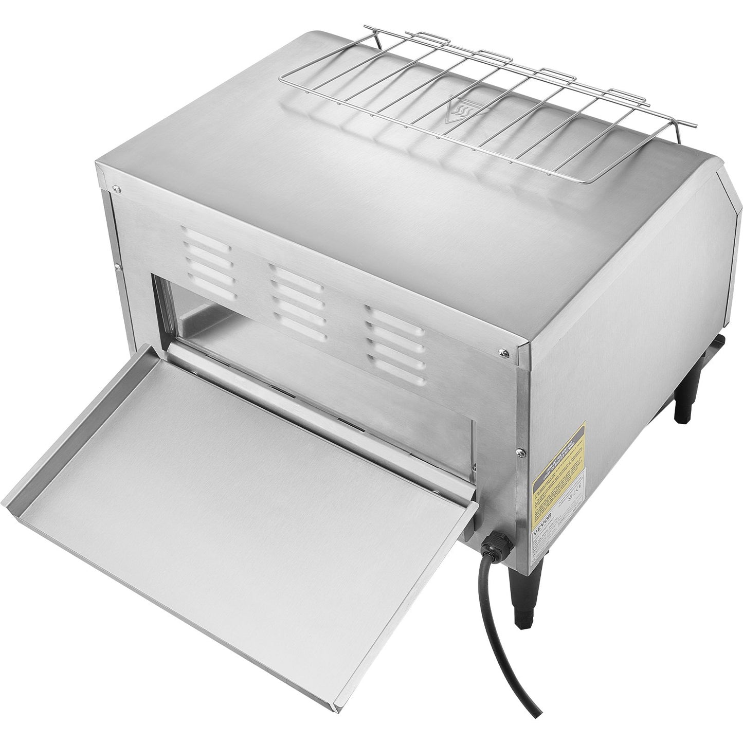 Commercial Conveyor Toaster, 450 Slices/Hour Conveyor Belt Toaster, Heavy Duty Stainless Steel Commercial Toaster Oven, Electric Restaurant Commercial Toaster for Toast Bun, Bagel, Bread