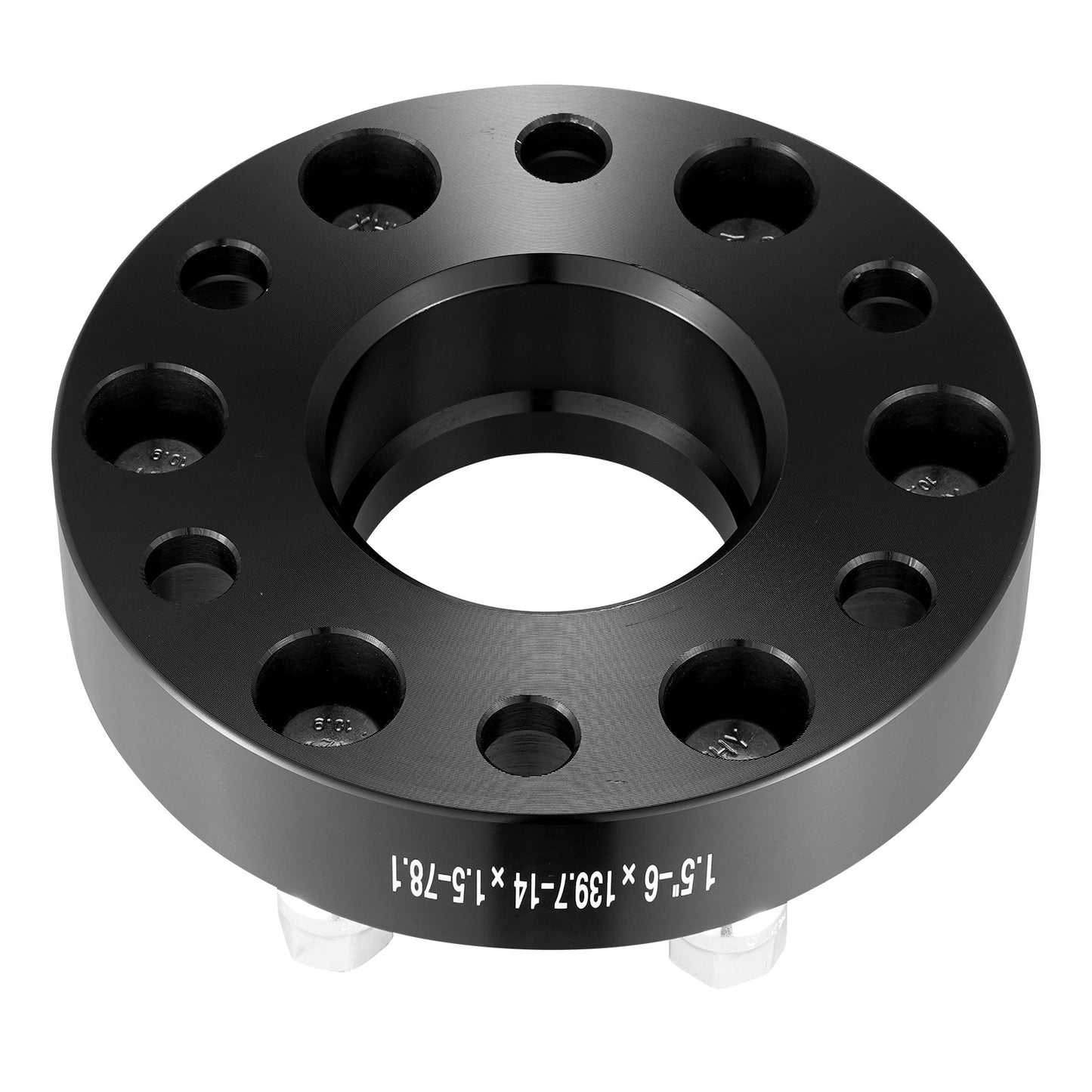 1.5" 6"x5.5" Wheel Spacers Wheel Adapters 6 Teeth Forged Spacers 4 PCS Black