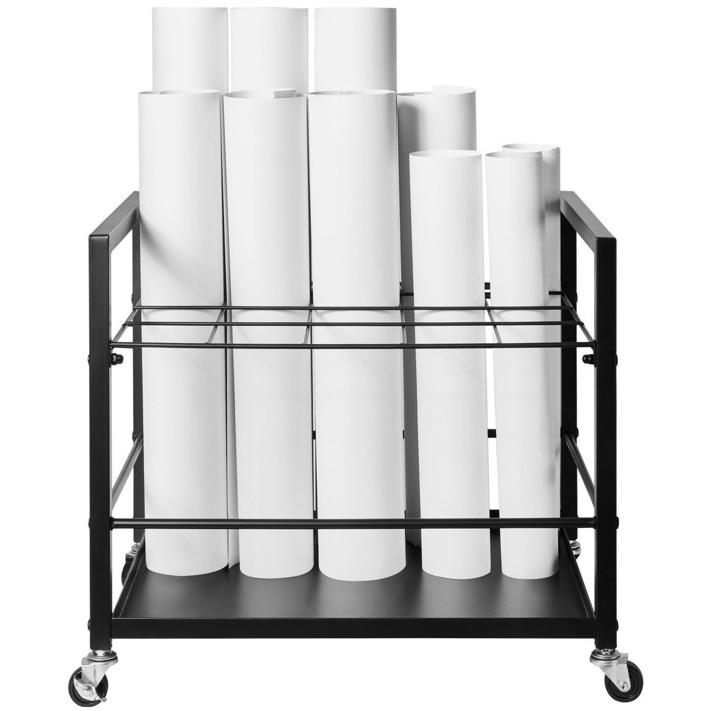 Blueprint Storage Rack 20 platser Mobil rullfilhållare för arkitektonisk