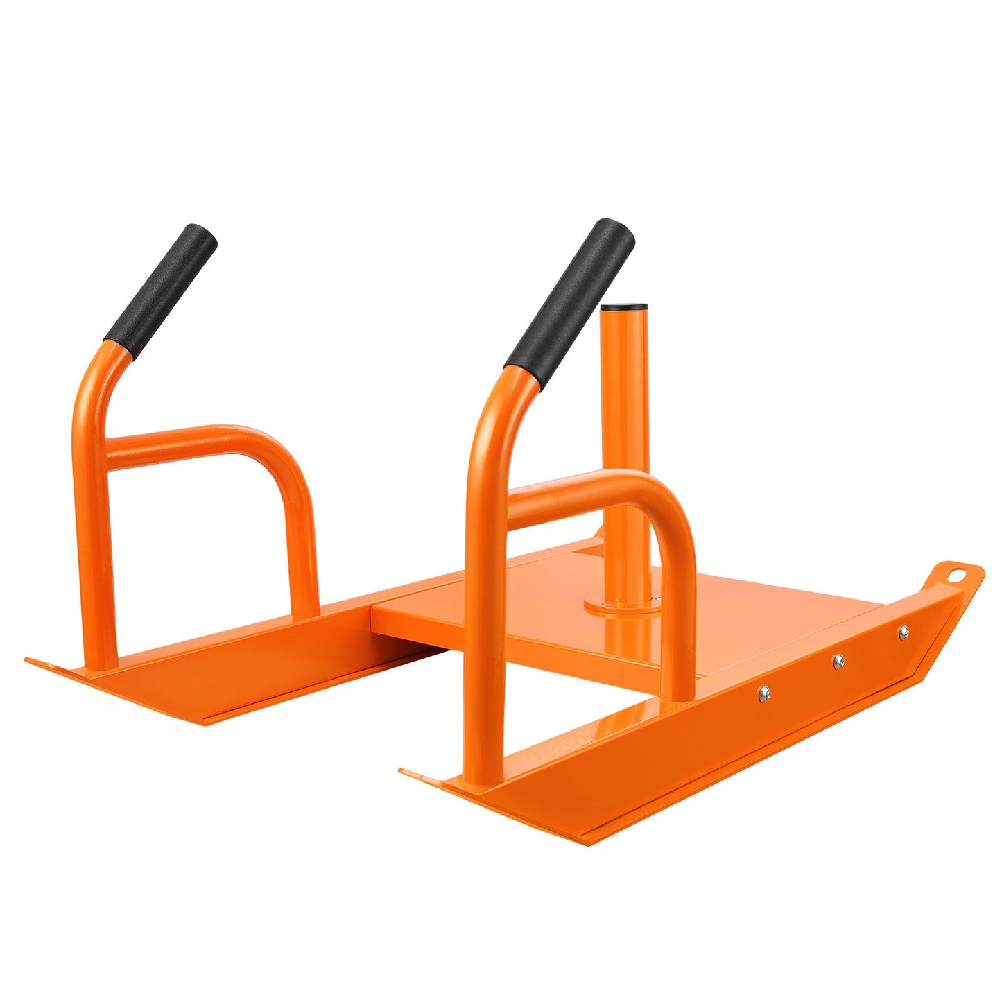 Styrketräningsdragsko, träningssläde för styrketräning med handtag, Steel Power Sled träningsutrustning för atletisk träning och hastighetsförbättring, lämplig för 1"&2" viktskiva, orange